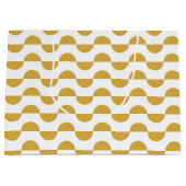 Leuke Retro Wavy Semi Circle Geel Groot Cadeauzakje (Voorkant)