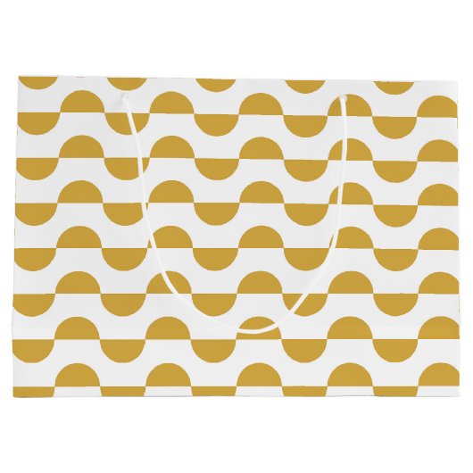 Leuke Retro Wavy Semi Circle Geel Groot Cadeauzakje (Achterkant)
