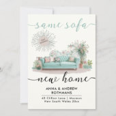 Leuke Retro Zelfde Sofa Nieuwe Home Bloemen Waterv Aankondiging (Voorkant)