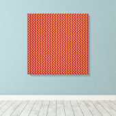 Leuke Retro Zigzag Wrapped Canvas Afdruk (Insitu (Houten vloer))