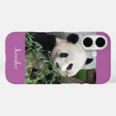 Leuke reuzenpanda, orchidee Paarse, naam, Case-Mate iPhone Case (Achterkant (horizontaal))