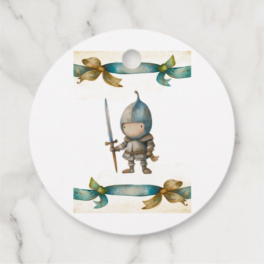 Leuke ridder drakenburcht verjaardagsfeestje Kinde Bedankjes Labels (Achterkant)