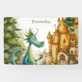 Leuke ridder drakenburcht verjaardagsfeestje Kinde Spandoek