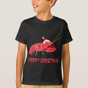 Leuke rivierkreeften kerstboom verlichting t-shirt
