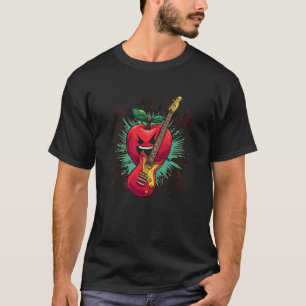 Leuke Rock Apple Kostuum met Leuke Gitaar voor Jon T-shirt