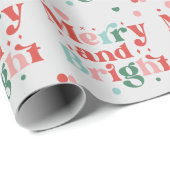 Leuke rode blauwe kerstdecoraties cadeaupapier (Rol Hoek)