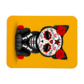 Leuke rode dag van de dode kitten kat, geel magneet (Horizontaal)