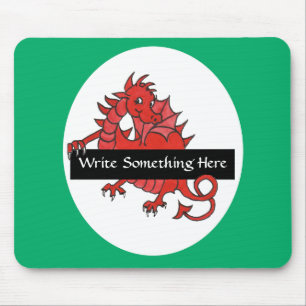 Leuke rode draak mousepad om te personaliseren muismat