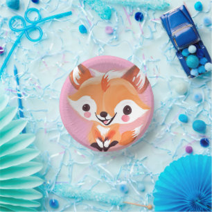 Leuke rode Fox Face safari Wild oerwoud Verjaardag Papieren Kommen