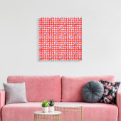 Leuke rode Gingham Check Canvas Afdruk (Insitu (Woonkamer))