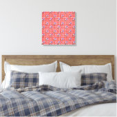 Leuke rode Gingham Check Canvas Afdruk (Insitu (Slaapkamer))