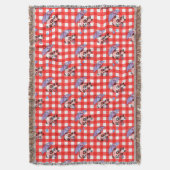 Leuke rode Gingham Check Deken (Voorkant Verticaal)