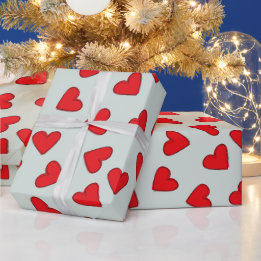 Leuke Rode Hartjes Patroon Cadeaupapier