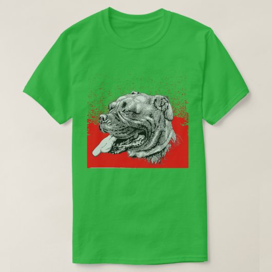 Leuke rode hond t-shirt (Design voorkant)