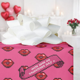 Leuke rode lippen met liefde op Valentijnsdag Cadeaupapier