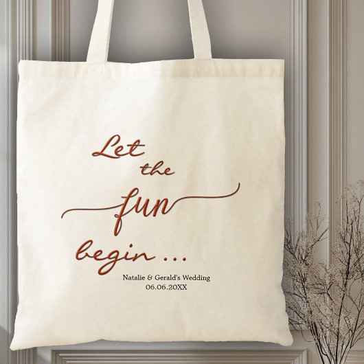 Leuke Rode Script Eenvoudige Trouwtas Tote Bag