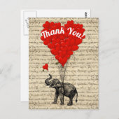 Leuke romantische dank je wel briefkaart (Voorkant / Achterkant)