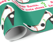 Leuke rood en groene Kerstmis van Schoenen Cadeaupapier (Rol Hoek)