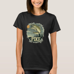 Leuke roofzuchtige Snoek Vischkostuum voor vissen T-shirt