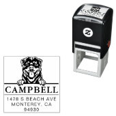 Leuke Rottweiler Custom Dog Address Stamp Zelfinktende Stempel (In situ)