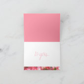 Leuke Roze Bloemen Kaart (Binnen)