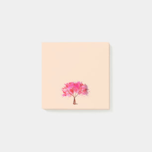 Leuke roze de bloesemkantoorbehoeften van de post-it® notes