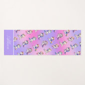 Leuke roze eenhoorn yoga mat (Voorkant (horizontaal))
