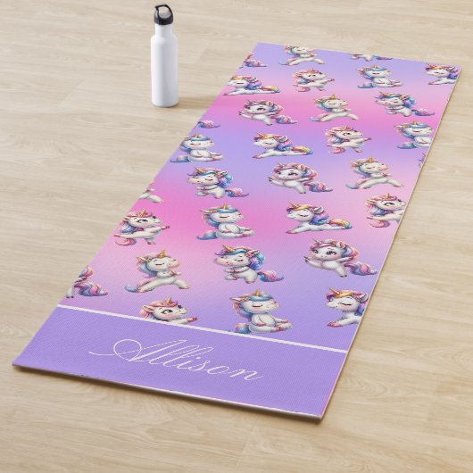 Leuke roze eenhoorn yoga mat (In situ)