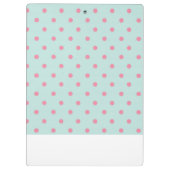 Leuke roze en blauwe polka stippen klembord (Achterkant)