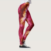 Leuke roze en oranje namaak monster bont textuur leggings (Rechts)