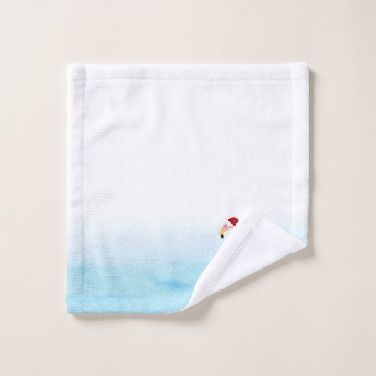 Leuke roze flamingo In Kerst pet Bad Handdoek (Wasdoekje)