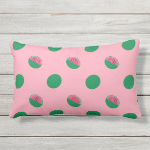 Leuke Roze Groene Watermeloen Patroon Zomer Buiten Buitenkussen