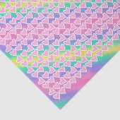 Leuke roze harten op regenboog tissuepapier (Detail)