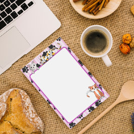 Leuke roze kleur met poten schattige kittens 4" x  post-it® notes