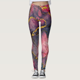 Leuke roze marmeren leggings