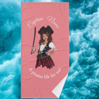 Leuke Roze Meisjes Piraat Badhanddoek
