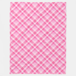 Leuke Roze Plaid Patroon Grote Fleece Deken