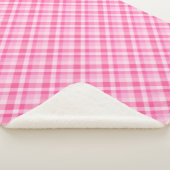 Leuke Roze Plaid Patroon Grote Sherpa Deken (3/4)