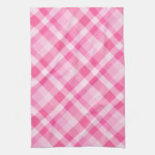 Leuke Roze Plaid Patroon Keukenhanddoek (Verticaal)