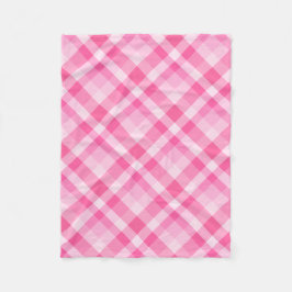 Leuke Roze Plaid Patroon Kleine Fleece Deken