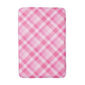 Leuke Roze Plaid Patroon Medium Bath Mat (Voorkant Verticaal)