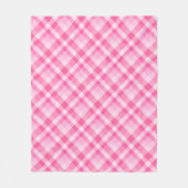 Leuke Roze Plaid Patroon Medium Fleece Deken (Voorkant)