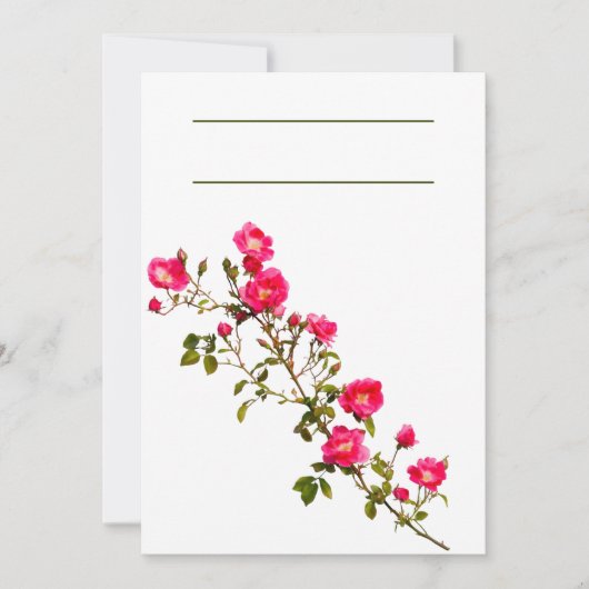 Leuke roze rozen tak met bloemen en knoppen kaart (Voorkant)