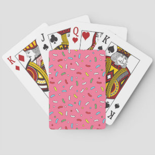 Leuke Roze Snoepjes Spikkels Patroon Pokerkaarten