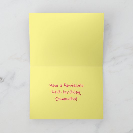 Leuke roze strepen, harten, regenboog # 37e verjaa kaart (Binnen)