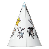 Leuke roze tractor Farmyard Dier Verjaardag Feesthoedjes (Achterkant)