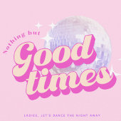 Leuke Roze Verjaardagsfeest Uitnodiging Groovy Bir