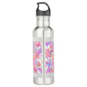 Leuke roze vlinder, cupcake, Snoep Waterfles (Achterkant)