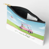 Leuke roze Waterverf golfkar Gepersonaliseerde naa Etui (Open)