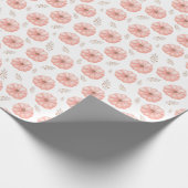 Leuke roze Waterverf pompoen Herfst Cadeaupapier (Hoek)